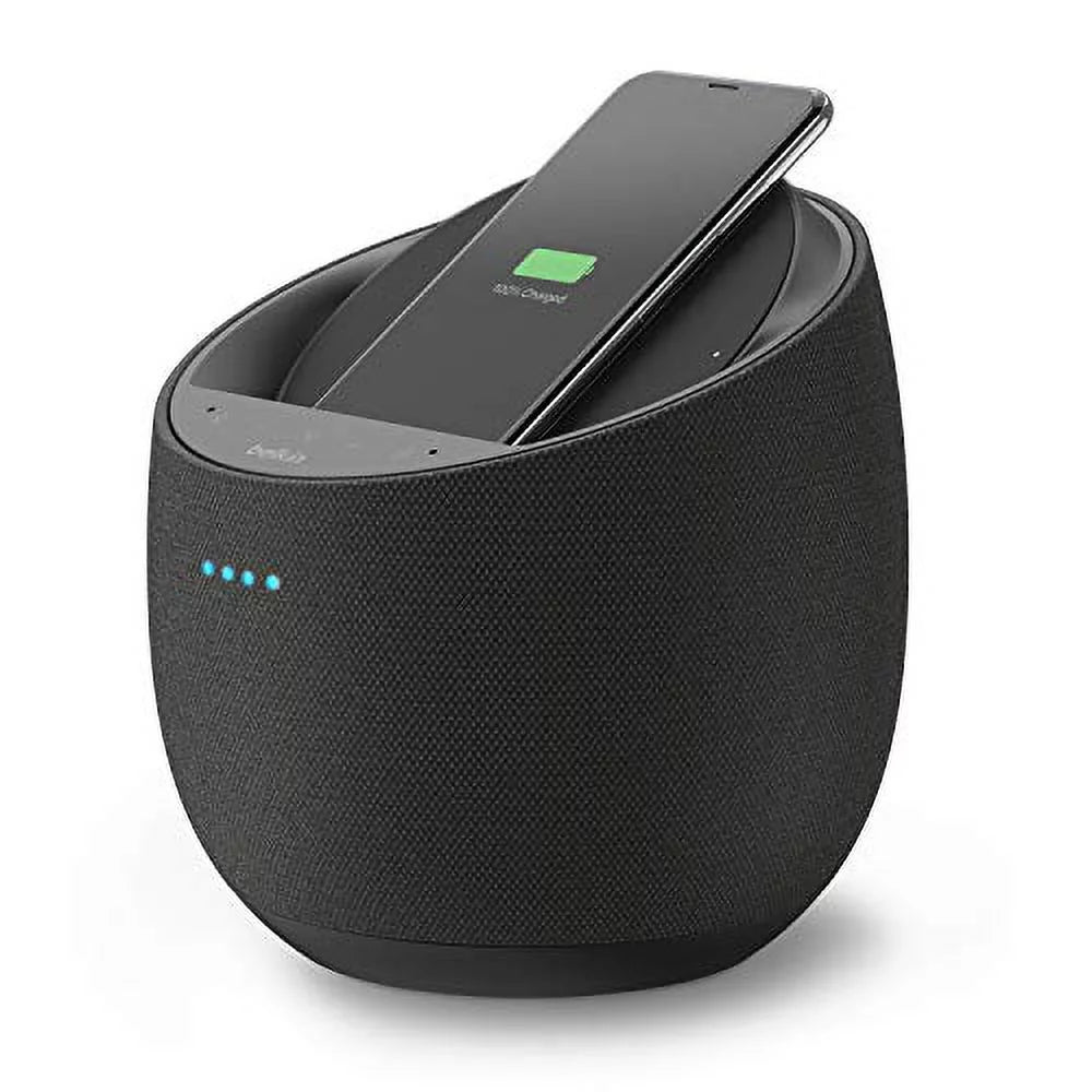 Black Portable Bluetooth Speaker with Wireless Phone Charger F297785