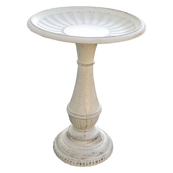 Antique White Birdbath R2143