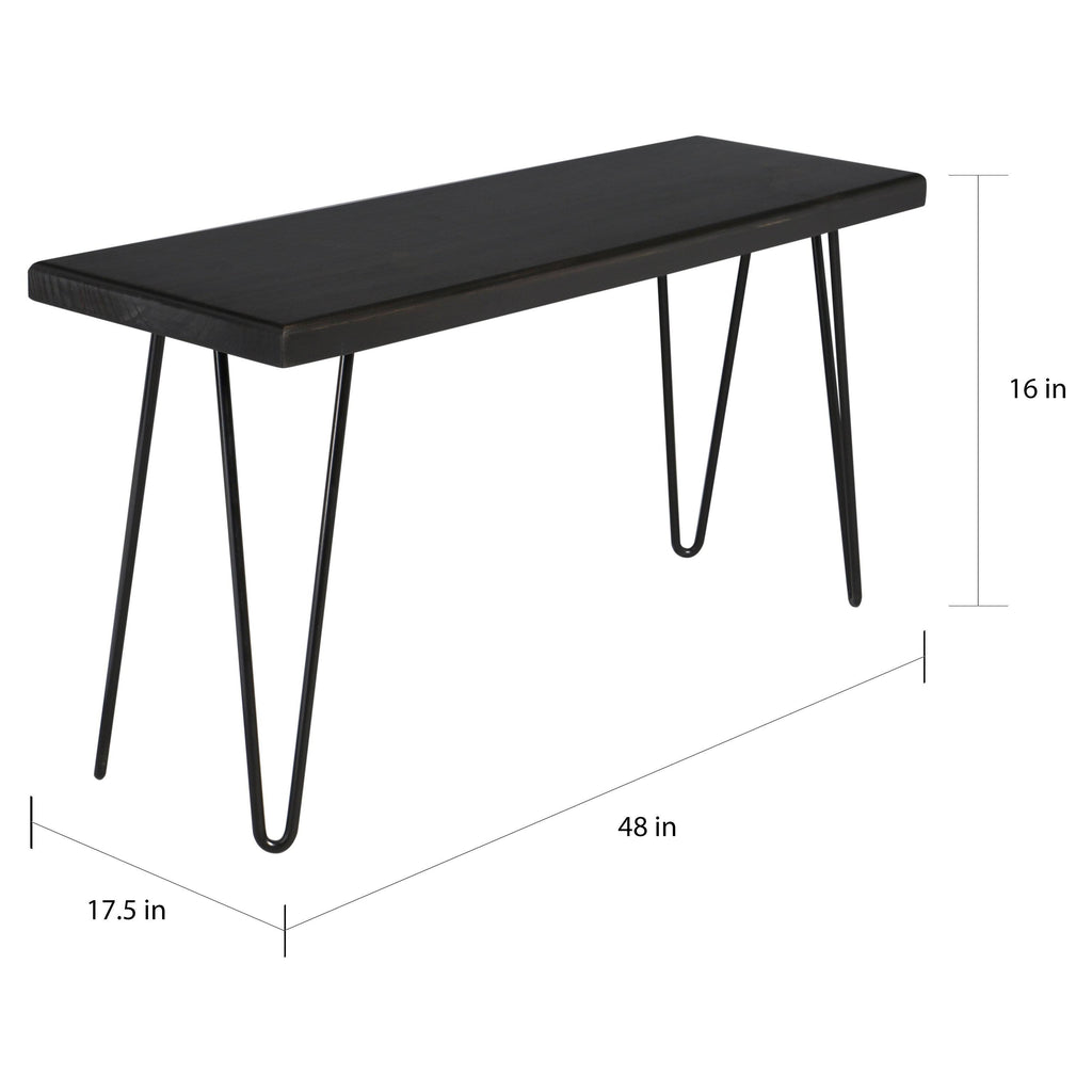 Dark Brown Wood Bench K384121