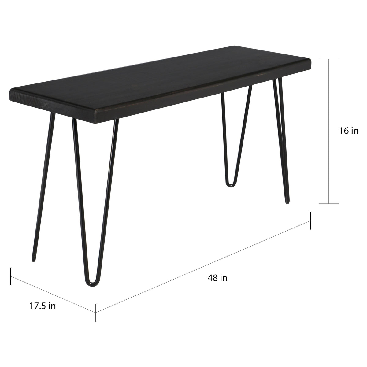 Dark Brown Wood Bench K384121
