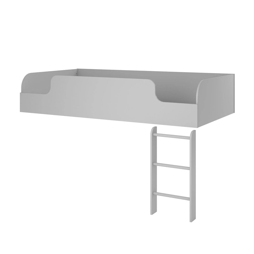 Gray Loft Bed with Ladder I4102