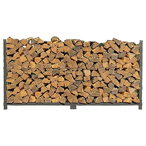 8 Foot 1/2 Cord Firewood Log Rack with Black Texture Powder Coat Finish B854230