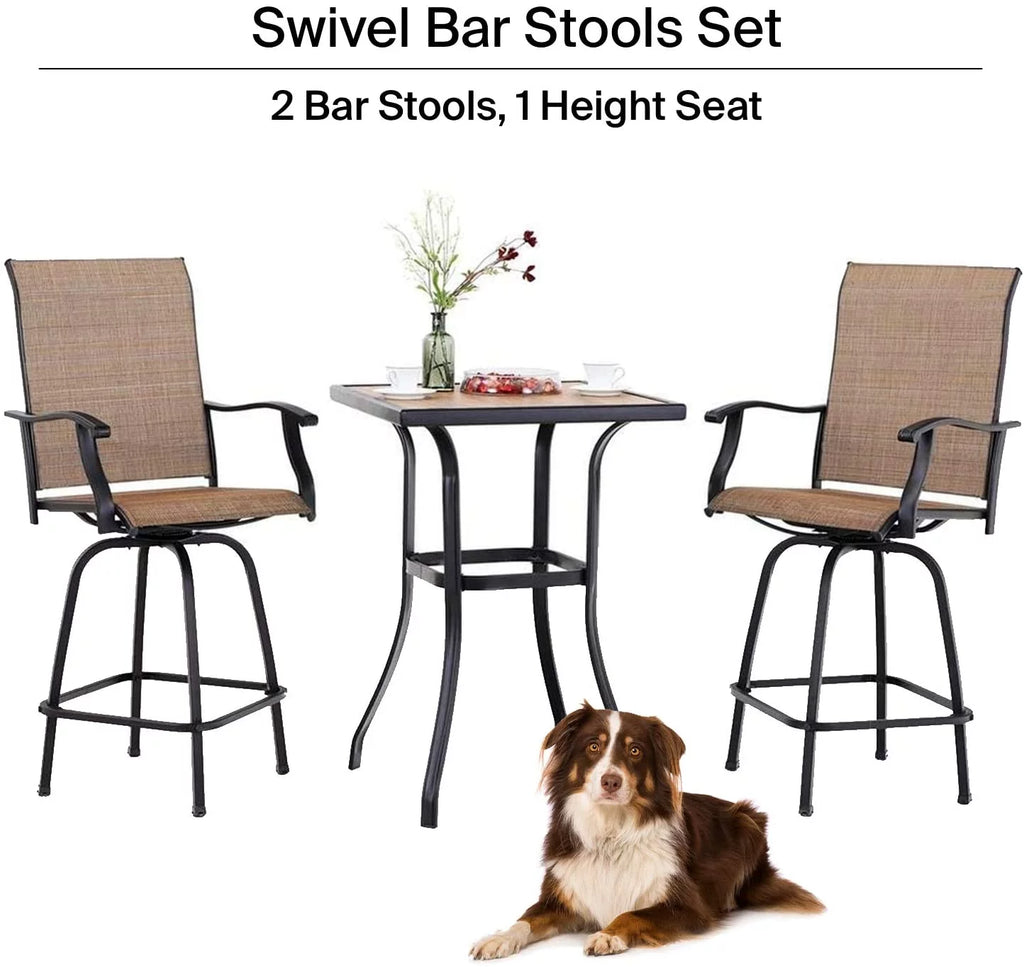 3 Piece Porch Furniture Set with Glass Table Z91111
