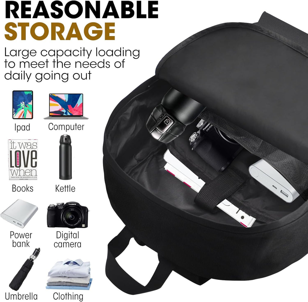 Black Small Lightweight Travel Backpack E833163