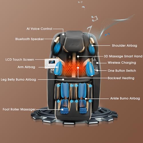 Full Body Extra Wide Seat Zero Gravity Massage Chair with Heating H1946