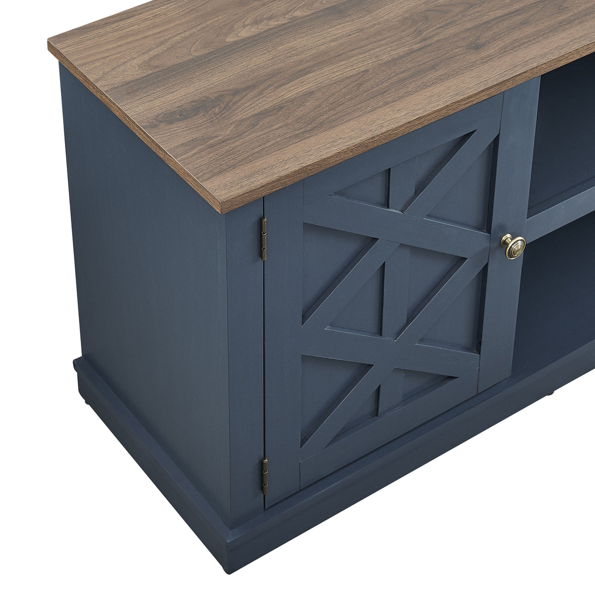 Navy Blue 64 inch TV Stand with Adjustable Shelf O1986
