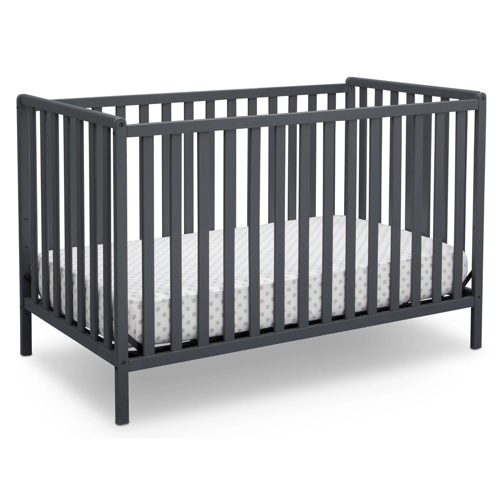 Charcoal Gray 4-in-1 Convertible Baby Crib K6125