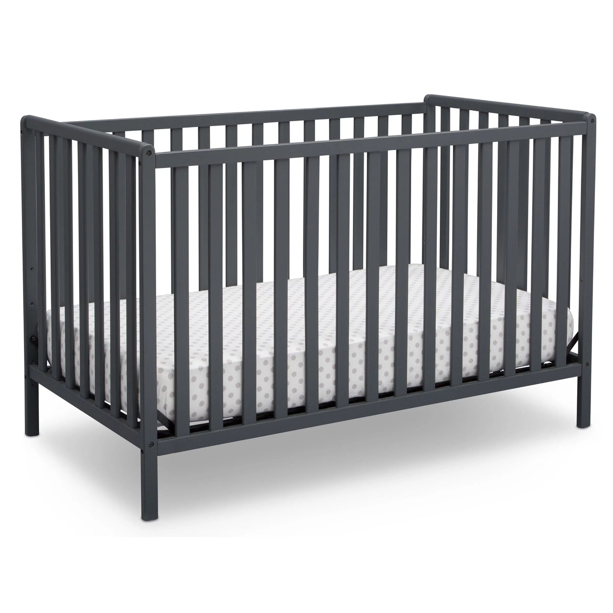 Charcoal Gray 4-in-1 Convertible Baby Crib K6125
