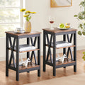 Set of 2 Nightstand with 3-Tier Shelf U58030