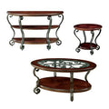 Brown Cherry 3-Piece Accent Table Set D103
