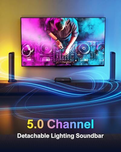 5.0ch Sound Bar with RGB Light, Bluetooth 5.3 K86049