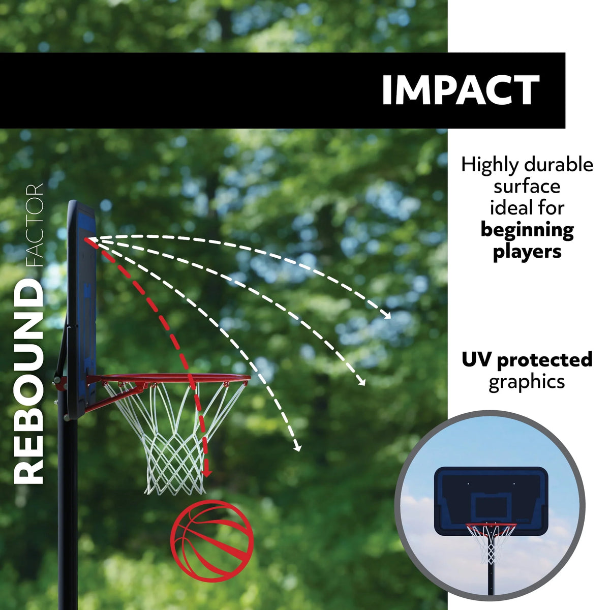 44 inch Adjustable Portable Basketball Hoop Q41710