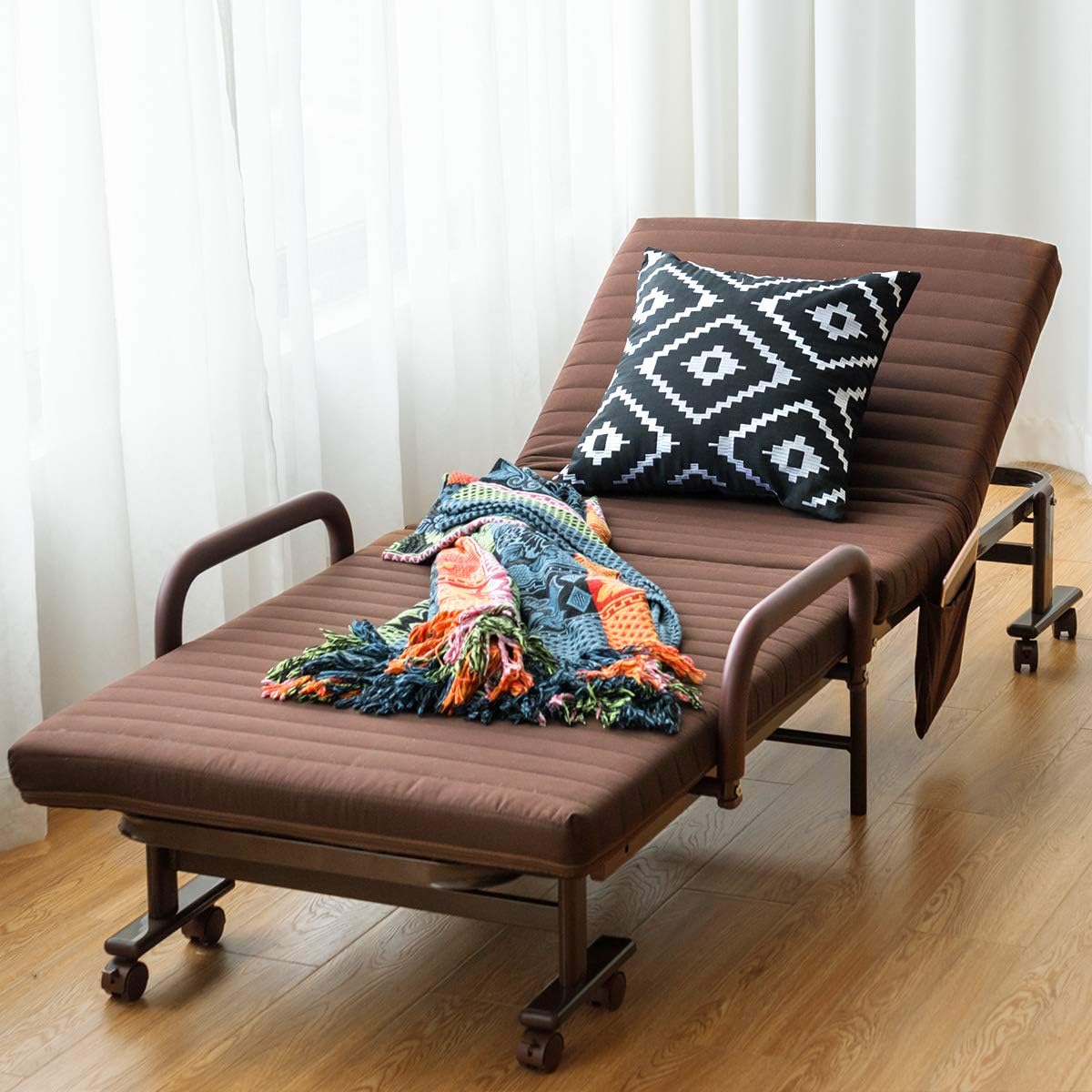 Folding Guest Bed Frame with Mattress P5601