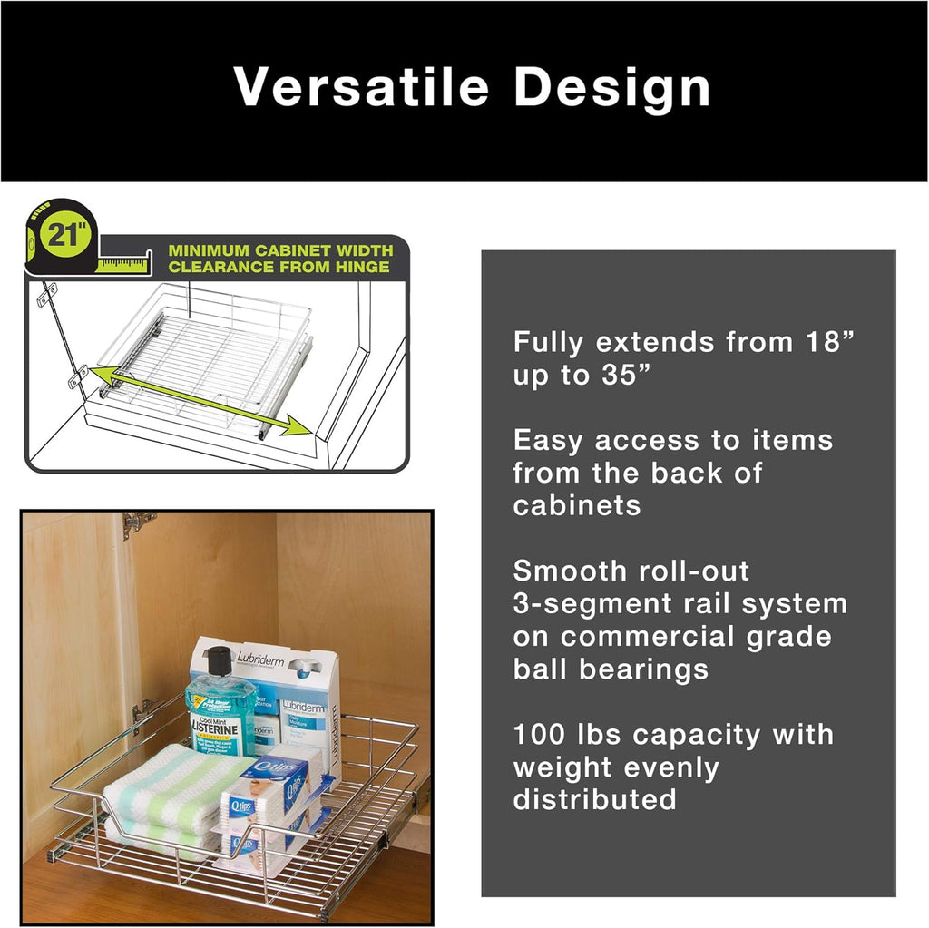 Extra Large Tall Pull-Out Cabinet Organizer V447