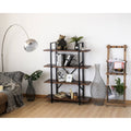 Walnut Brown 4 Shelf Etagere Bookcase A253
