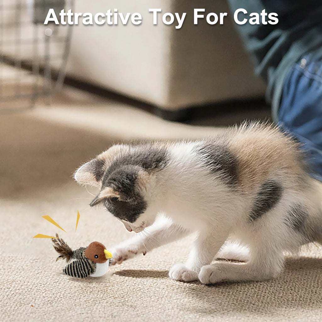 Interactive Electronic Cat Toy with Feather Tail P8085