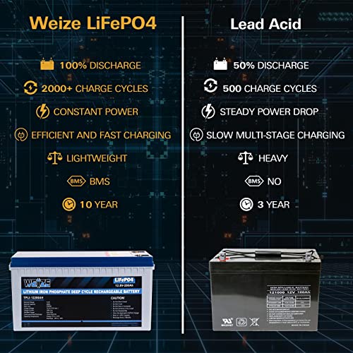 12V 100Ah LiFePO4 Lithium Battery with Smart BMS M717310