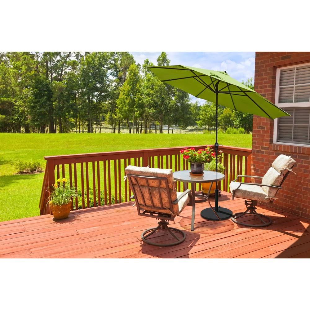 9 ft Aluminum Tilt Crank Lift Patio Umbrella E795947