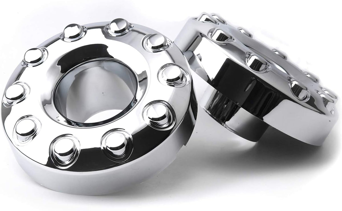 19.5 Inch 10-Lug Front Wheel Hub Center Caps Pair Y7865
