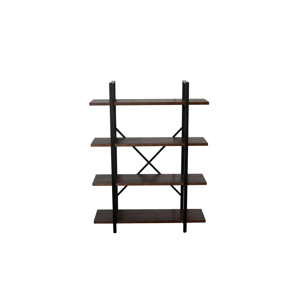 Walnut Brown 4 Shelf Etagere Bookcase A253