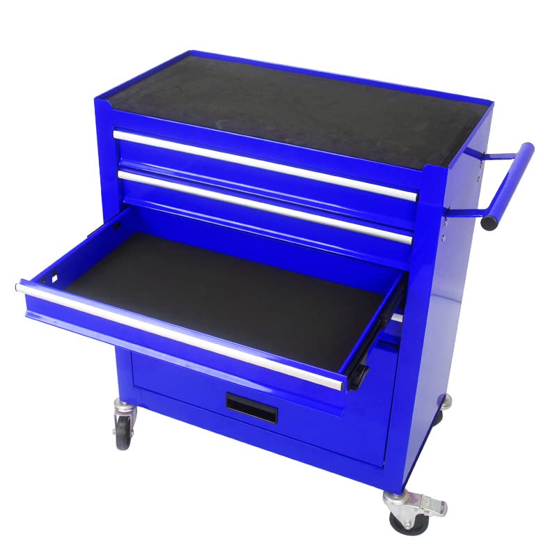 Orange Metal 4-Drawer Rolling Tool Cart Y54108