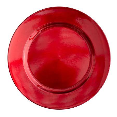 Red 13 inch Charger Plate Set of 48 O390