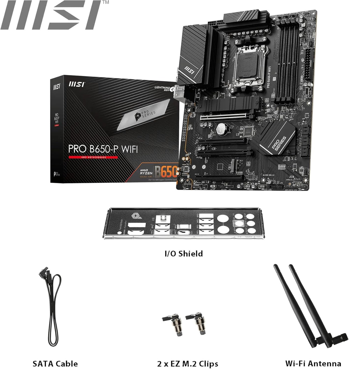 AMD AM5 ATX Motherboard, 4x DDR5, 1x PCI-E x16, 2x M.2, 6x SATA, 8x USB 3.2, 1x USB Type C U629