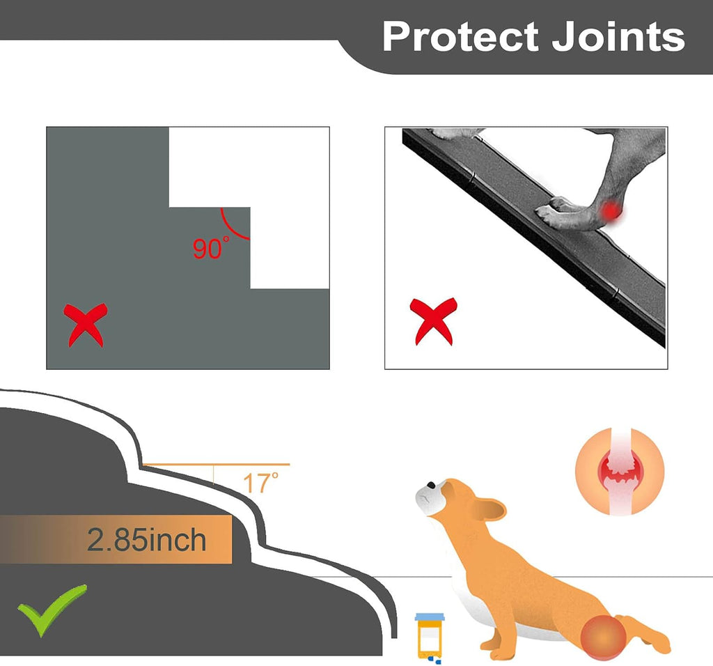 3 Steps Dog Ramp Pet Stairs with Washable Cover R64335