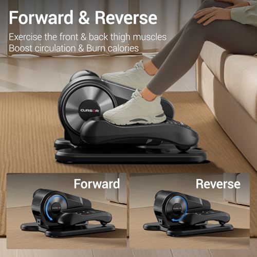 Under Desk Electric Pedal Exerciser with Remoter, 12 Level Speeds J762979