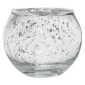 Round Mercury Glass Votive Holder 25pc Speckled Silver T871