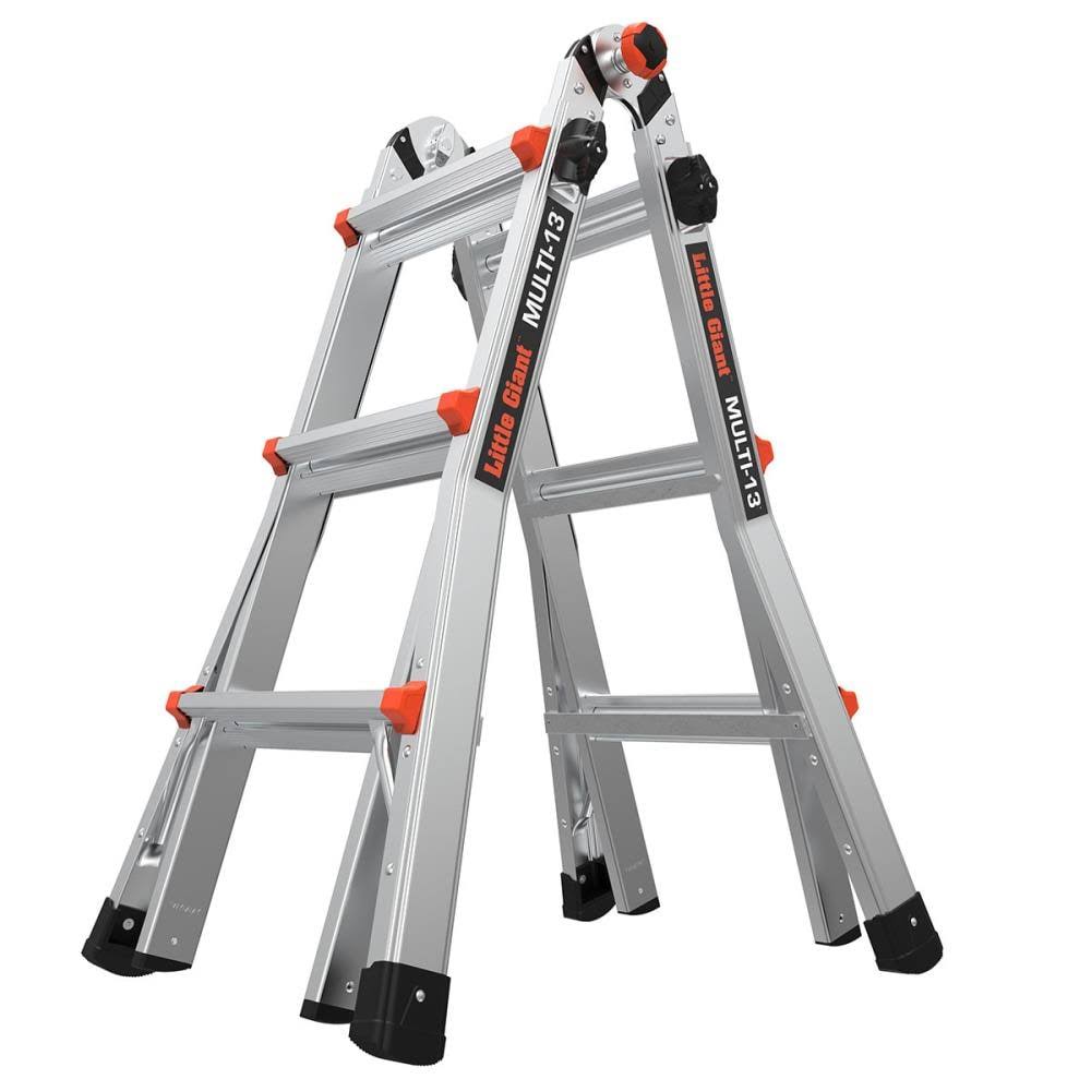 Aluminum 14.3-ft Reach Type 1AA 375 lbs. Capacity Telescoping Multi-Position Ladder R96275