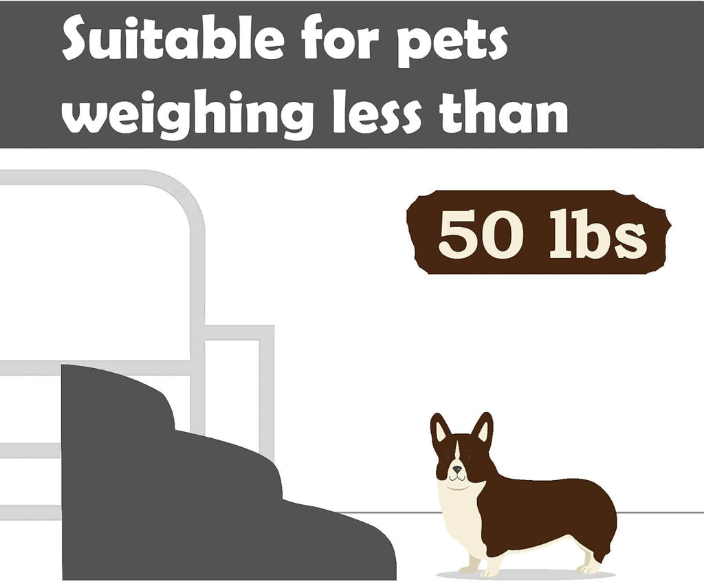 3 Steps Dog Ramp Pet Stairs with Washable Cover R64335