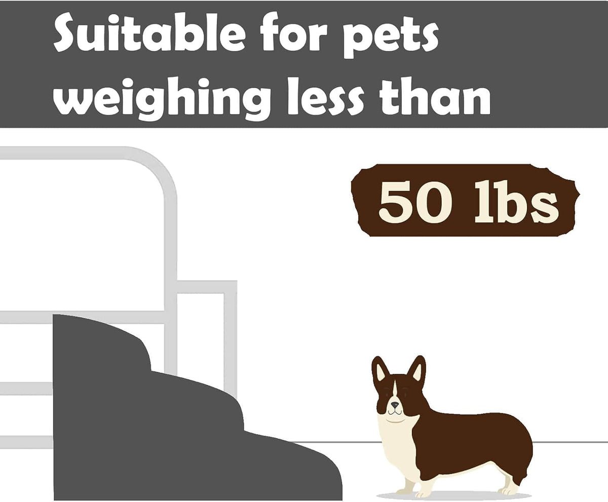 3 Steps Dog Ramp Pet Stairs with Washable Cover R64335