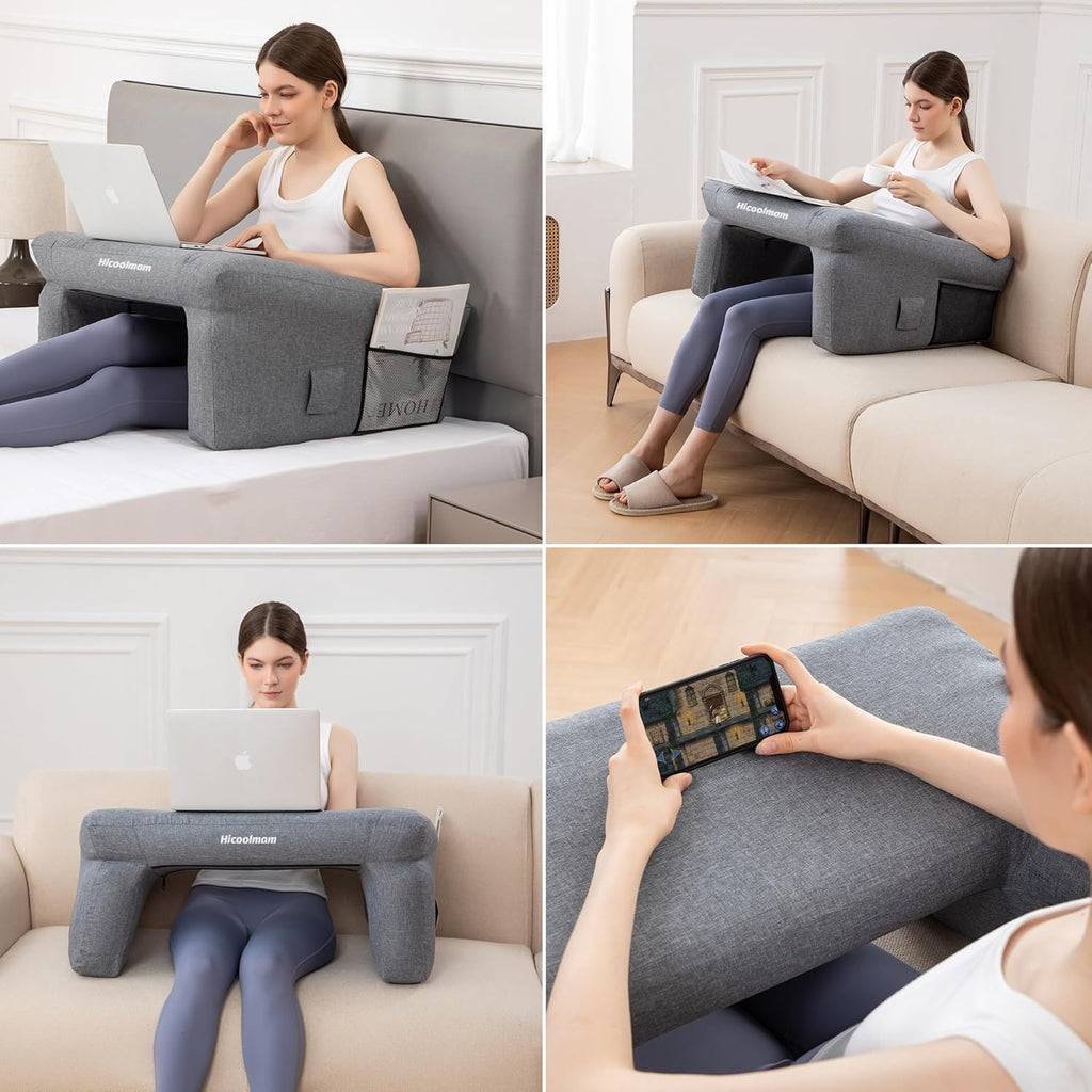 Inflatable Bed Rest Pillow with Lap Desk A5046
