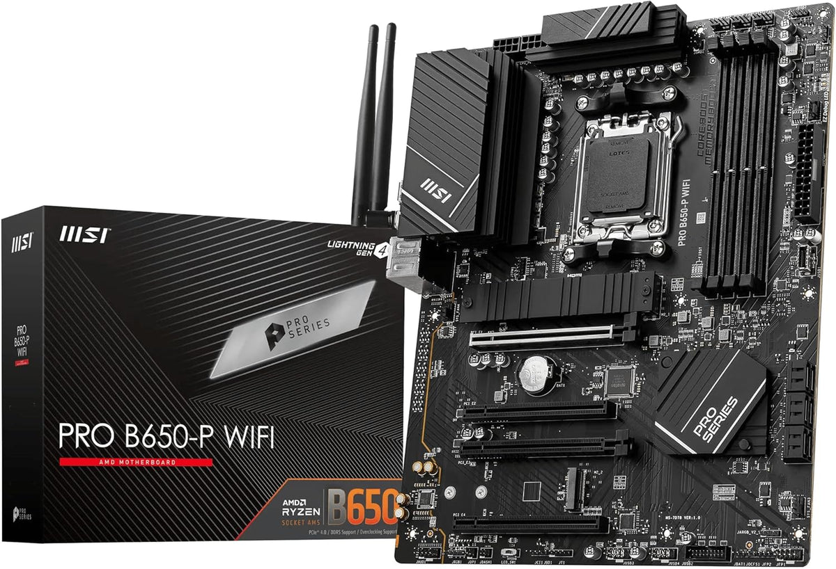 AMD AM5 ATX Motherboard, 4x DDR5, 1x PCI-E x16, 2x M.2, 6x SATA, 8x USB 3.2, 1x USB Type C U629