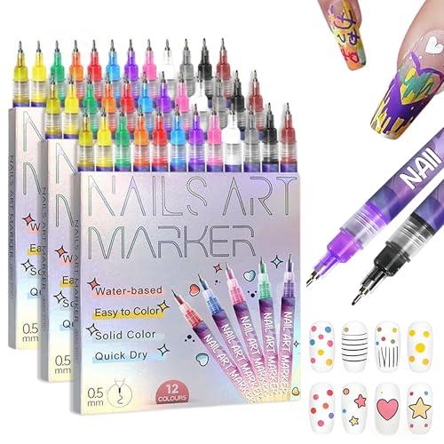 12 Colors Nail Art Pens Set B744875