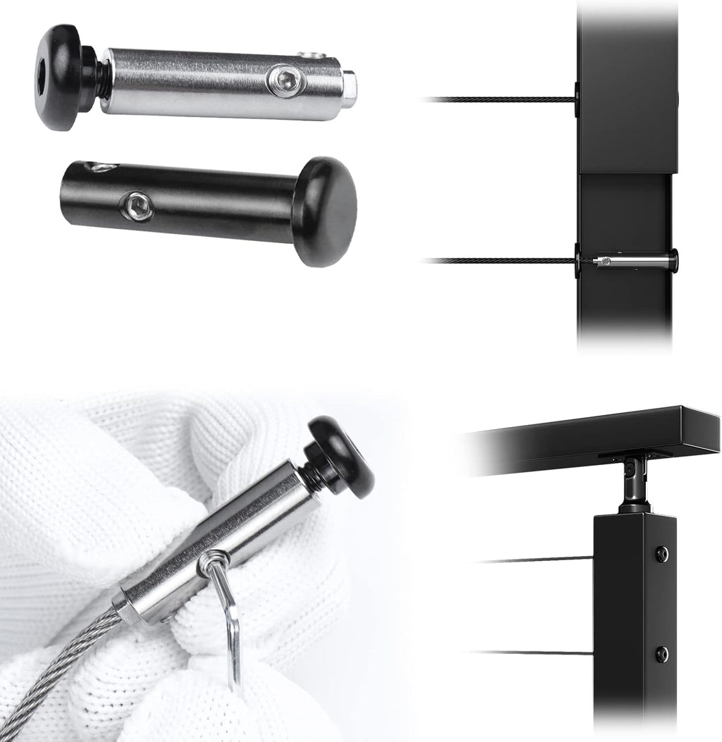 Black Cable Railing Kit 10Set 1/8 Turnbuckle Tensioner C9757