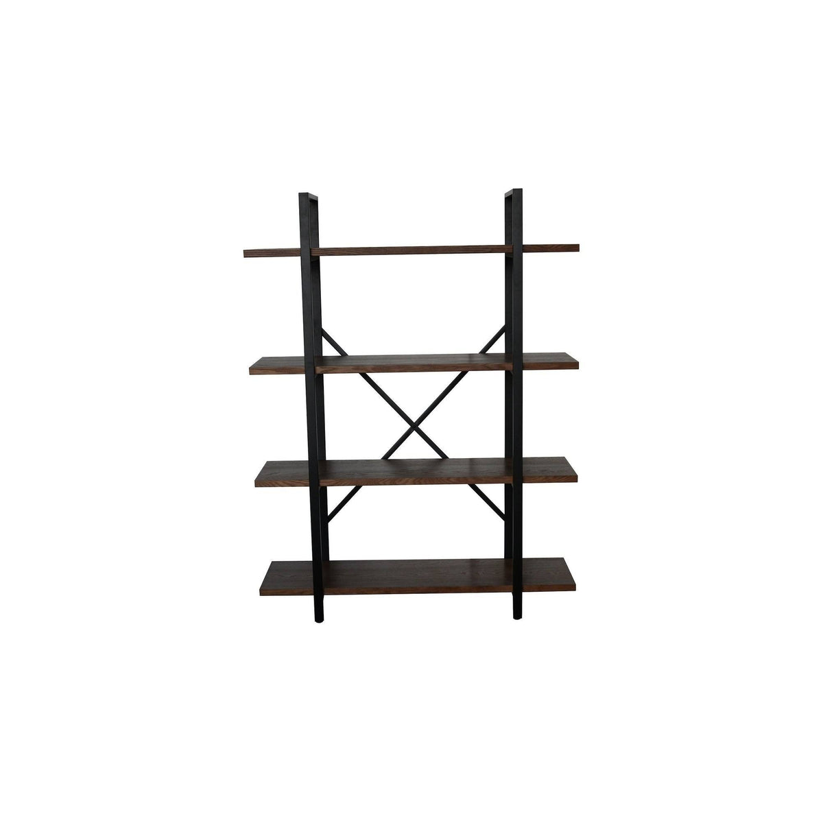Walnut Brown 4 Shelf Etagere Bookcase A253