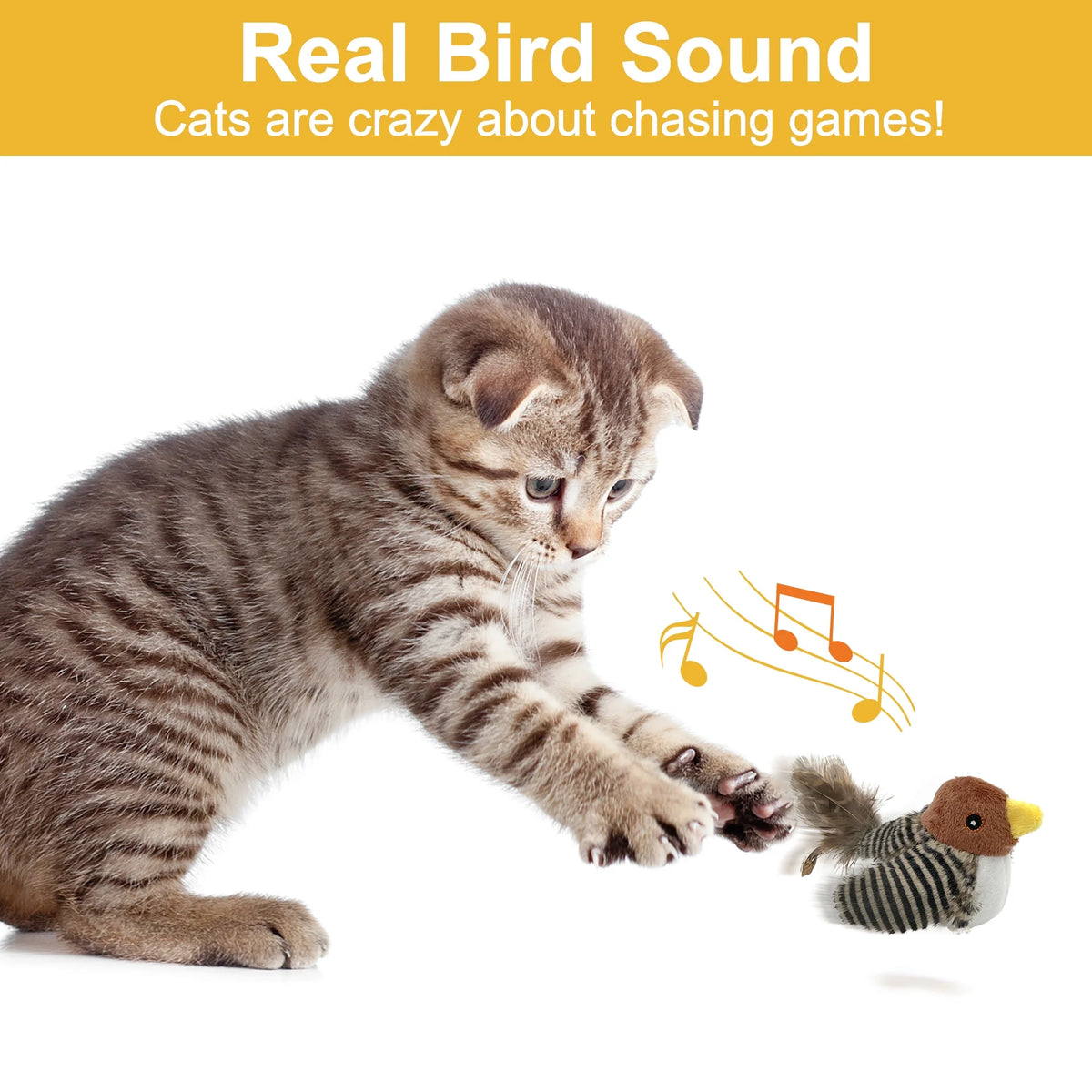 Interactive Electronic Cat Toy with Feather Tail P8085