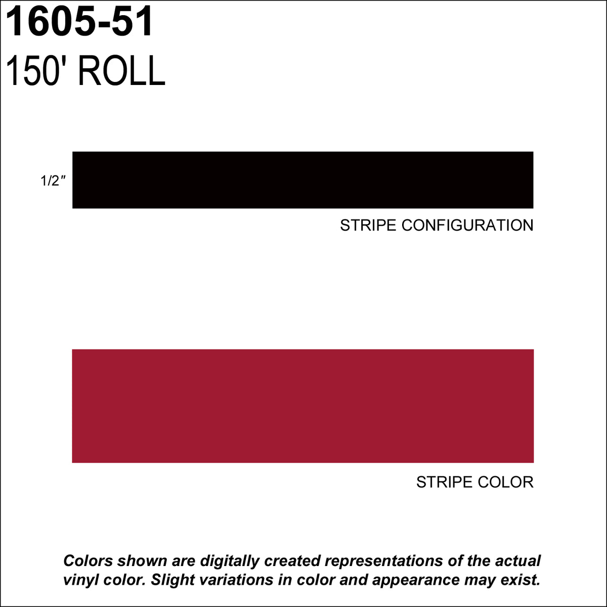 Dark Red Striping Tape T7661