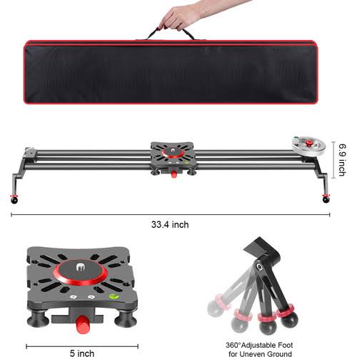 Carbon Fiber Camera Slider with Flywheel A462