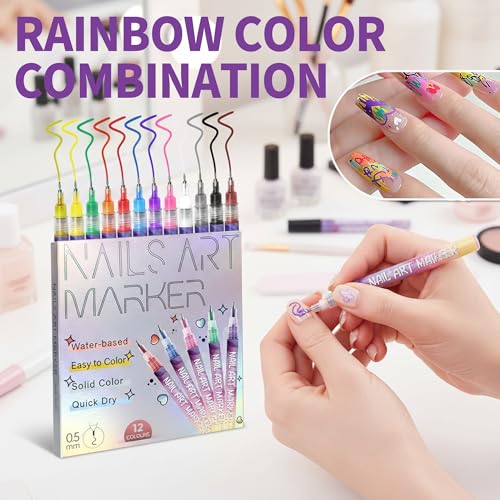 12 Colors Nail Art Pens Set B744875