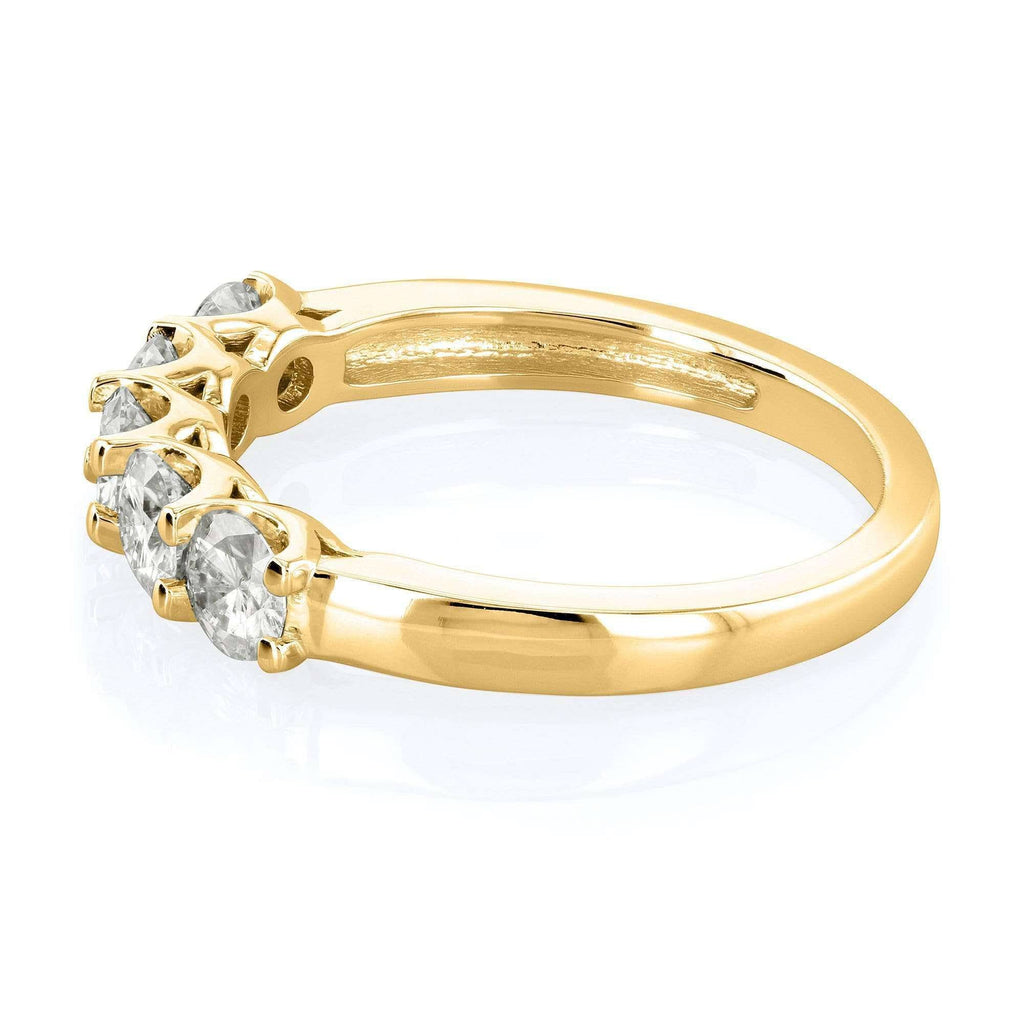 4/5 Carat Round Brilliant Near Colorless Moissanite Bridal Wedding Band O66300