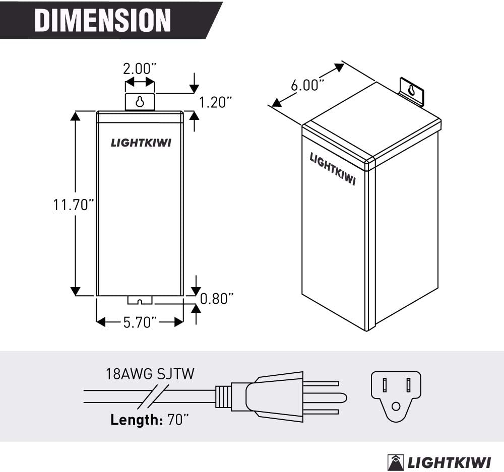 150 Watt Heavy-Duty Stainless Steel Multi-Tap Low Voltage Transformer Q57668