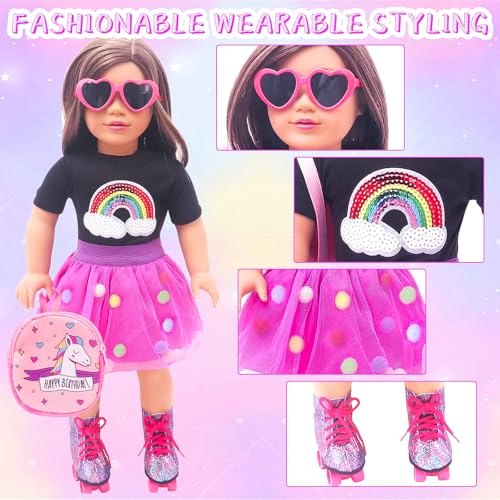 18 Inch Doll Travel Set Including Suitcase Luggage and Dress J140