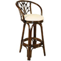 Antique Finish Swivel Rattan Counterstool N5104