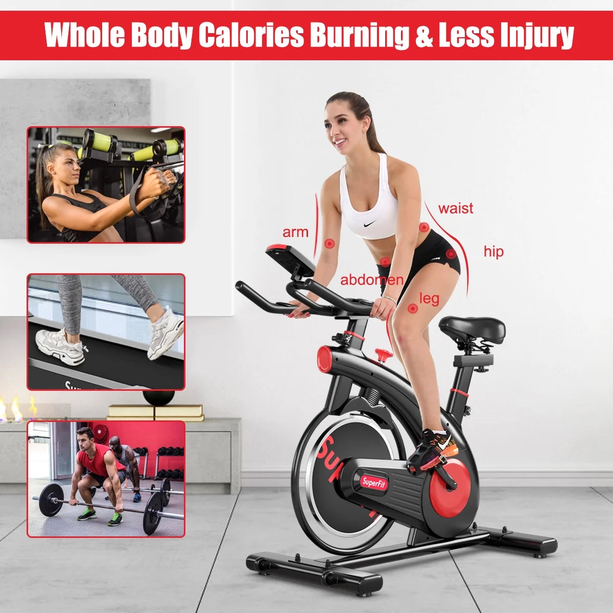 Indoor Cycling Bike with Heart Rate Monitor L30075