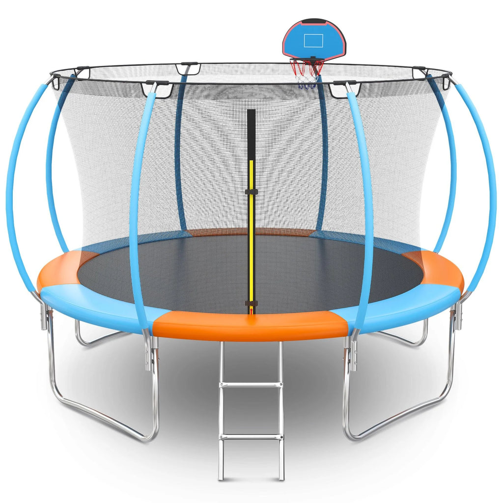 12FT Round Trampoline with Enclosure Net & Hoop Y7007