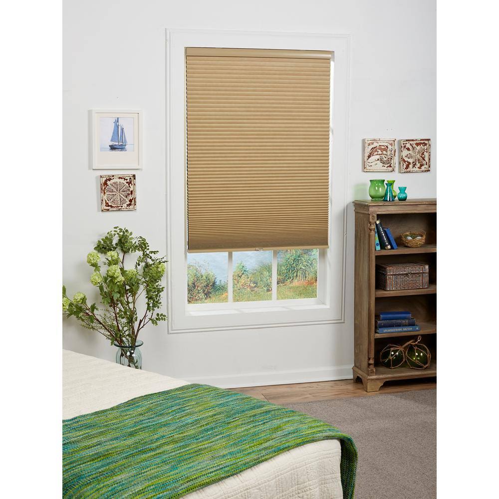 Khaki 1.5in. Blackout Cordless Cellular Shade 72in. W x 72in. L P3489
