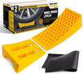 Rv Leveling Blocks Set, Non-Slip, Includes 2 Levelers, 2 Chocks and 2 Rubber Mats C5190